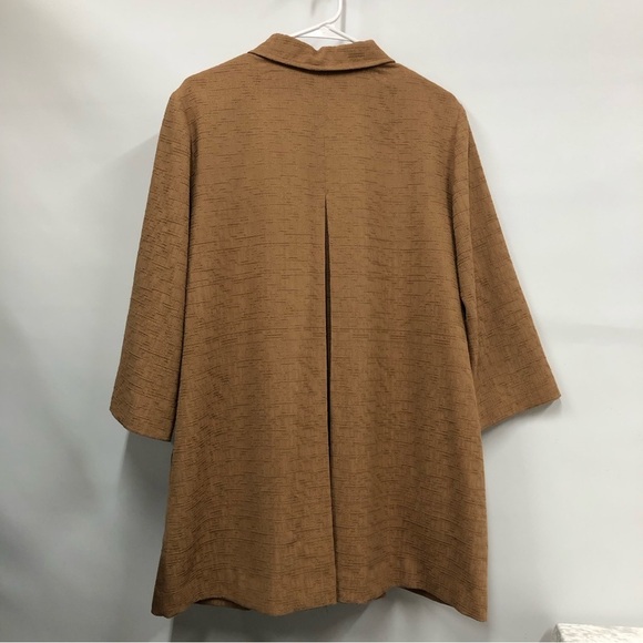 Chico’s Copper Brown Textured Jacquard Jacket women’s Chico’s Size 2; US Size L - Picture 2 of 11